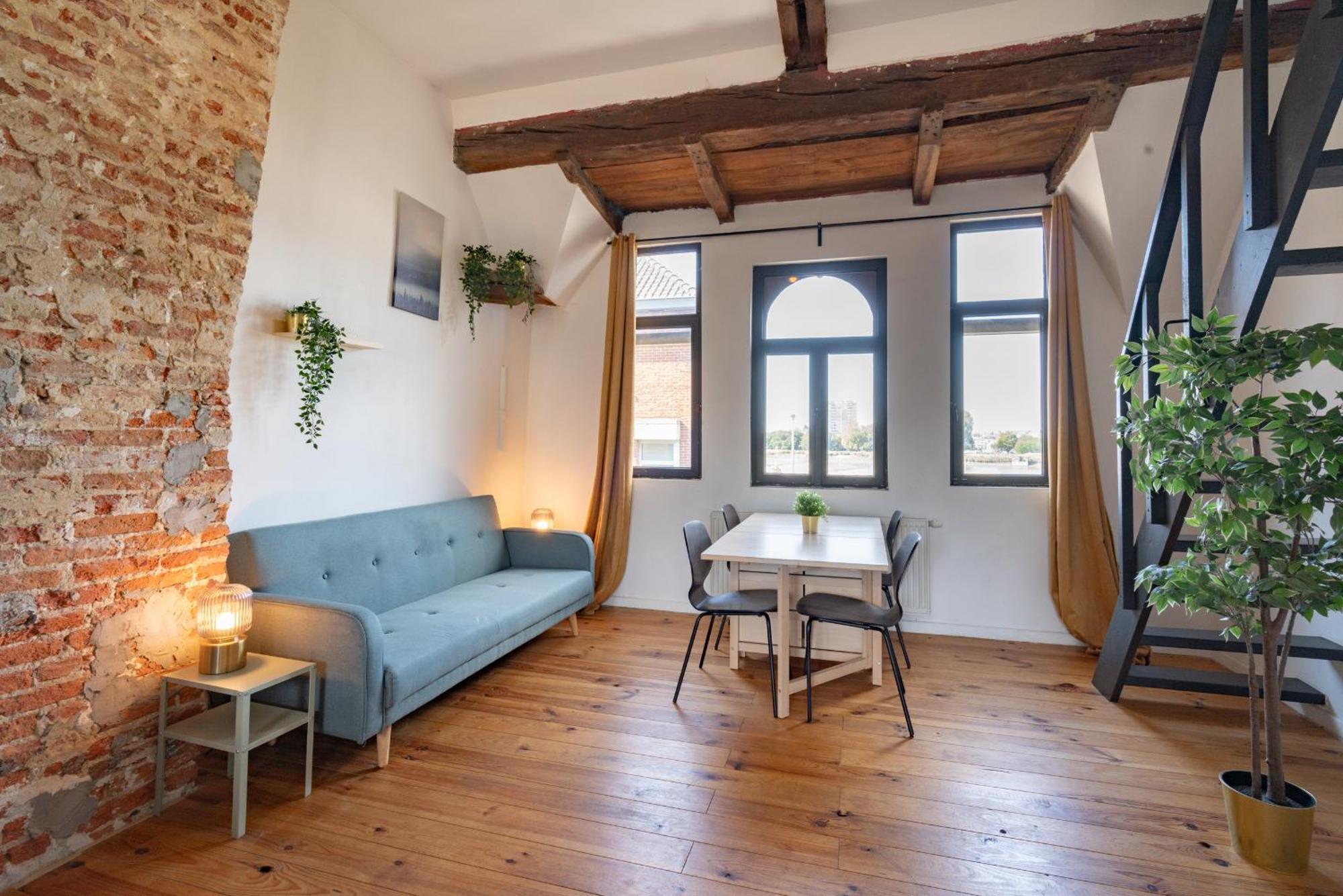 Charming Two-Bedroom River Side Apartment Antwerpen Exterior foto